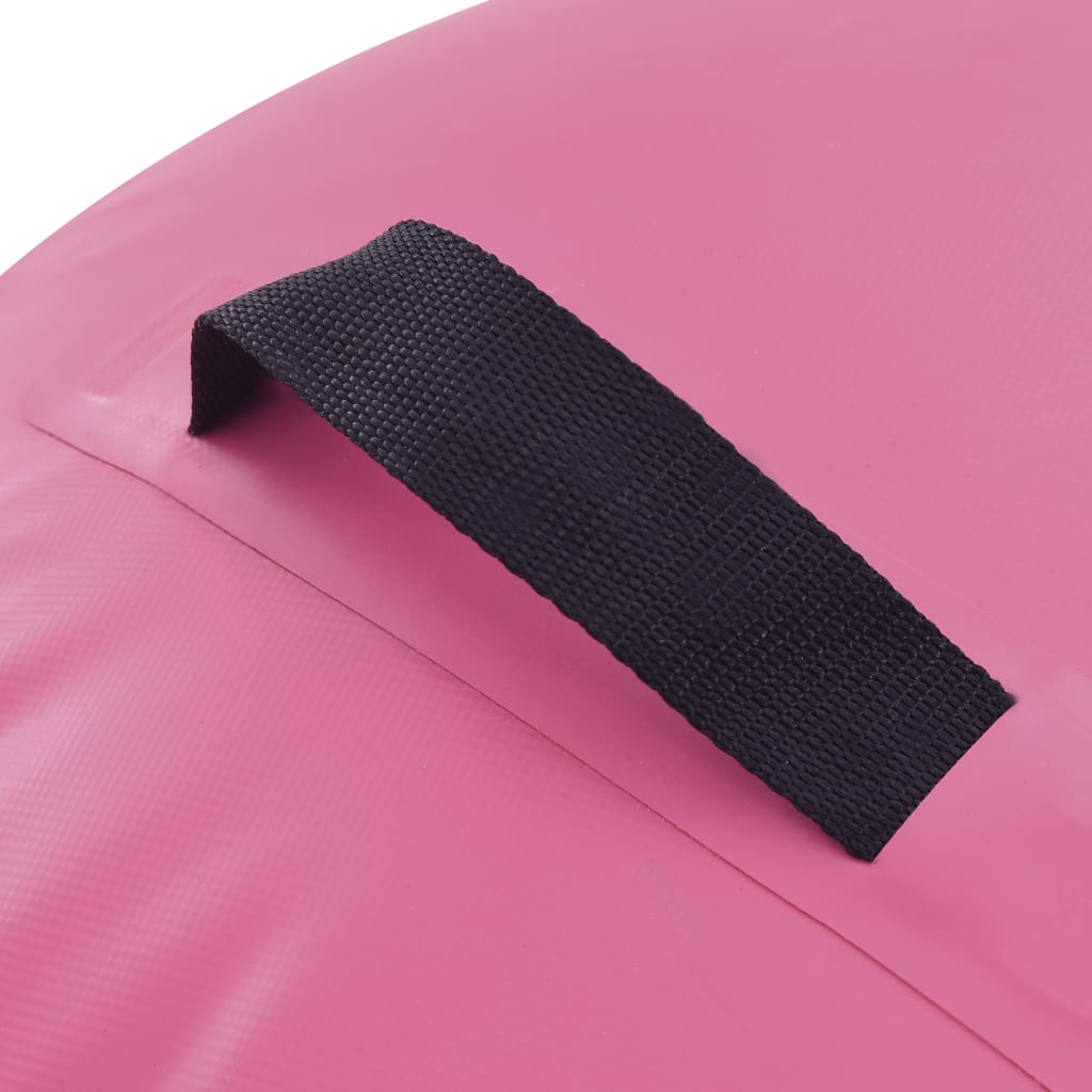 vidaXL Rullo da Ginnastica Gonfiabile con Pompa 120x75 cm in PVC Rosa