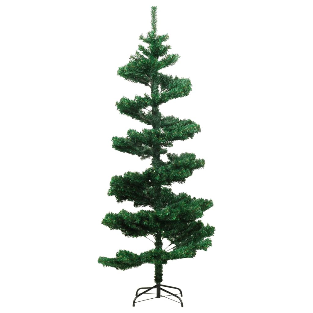 vidaXL Albero di Natale Preilluminato con Vaso Verde 180 cm in PVC