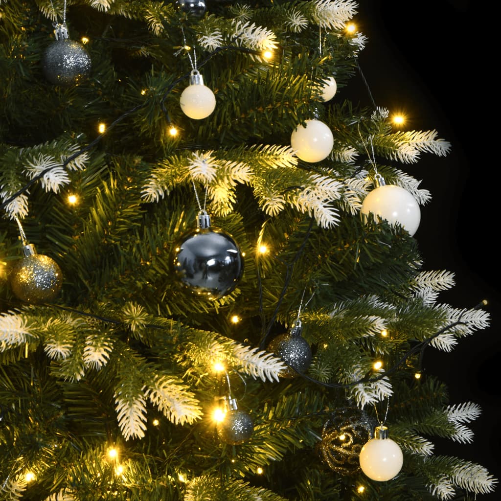 vidaXL Albero Natale Incernierato con 300 LED e Palline 180 cm