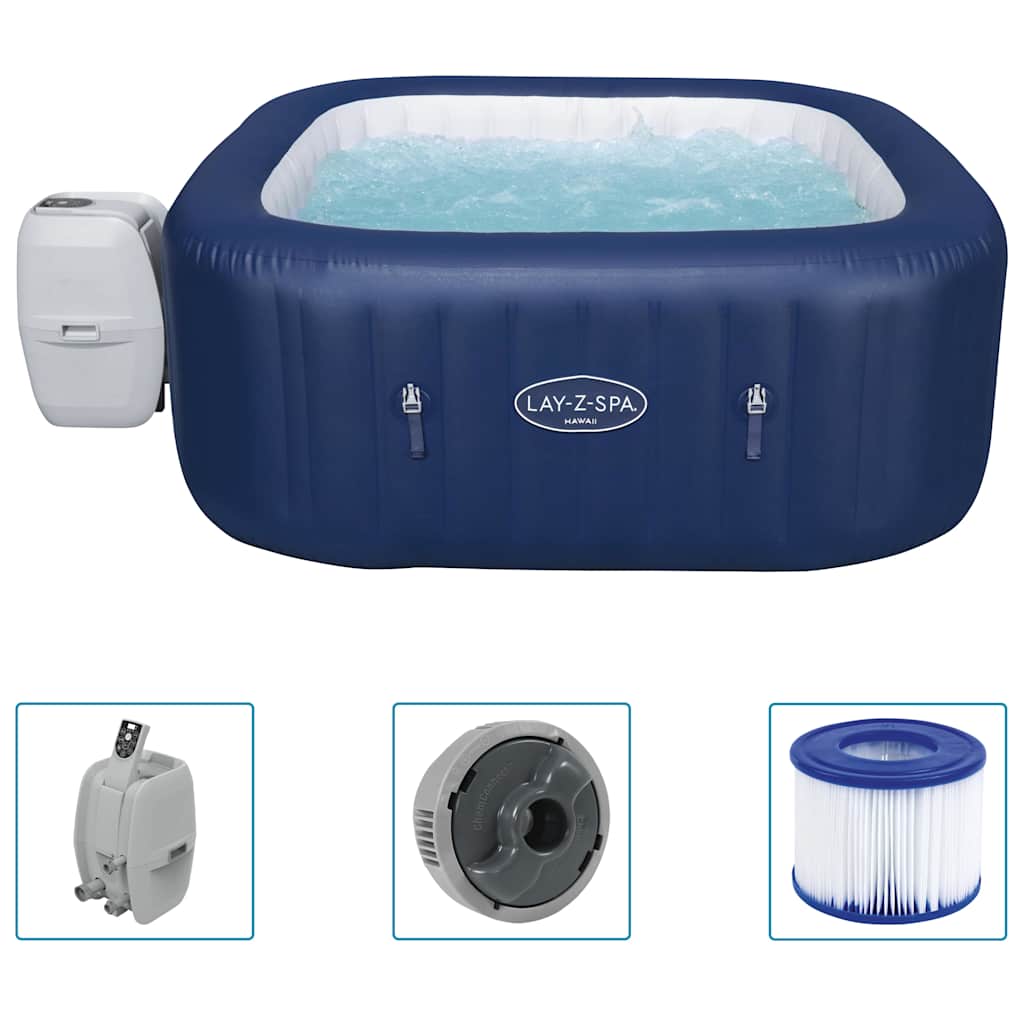 BESTWAY - 6001H - Minipiscina idromassaggio Hawaii Lay-Z-Spa AirJet con app