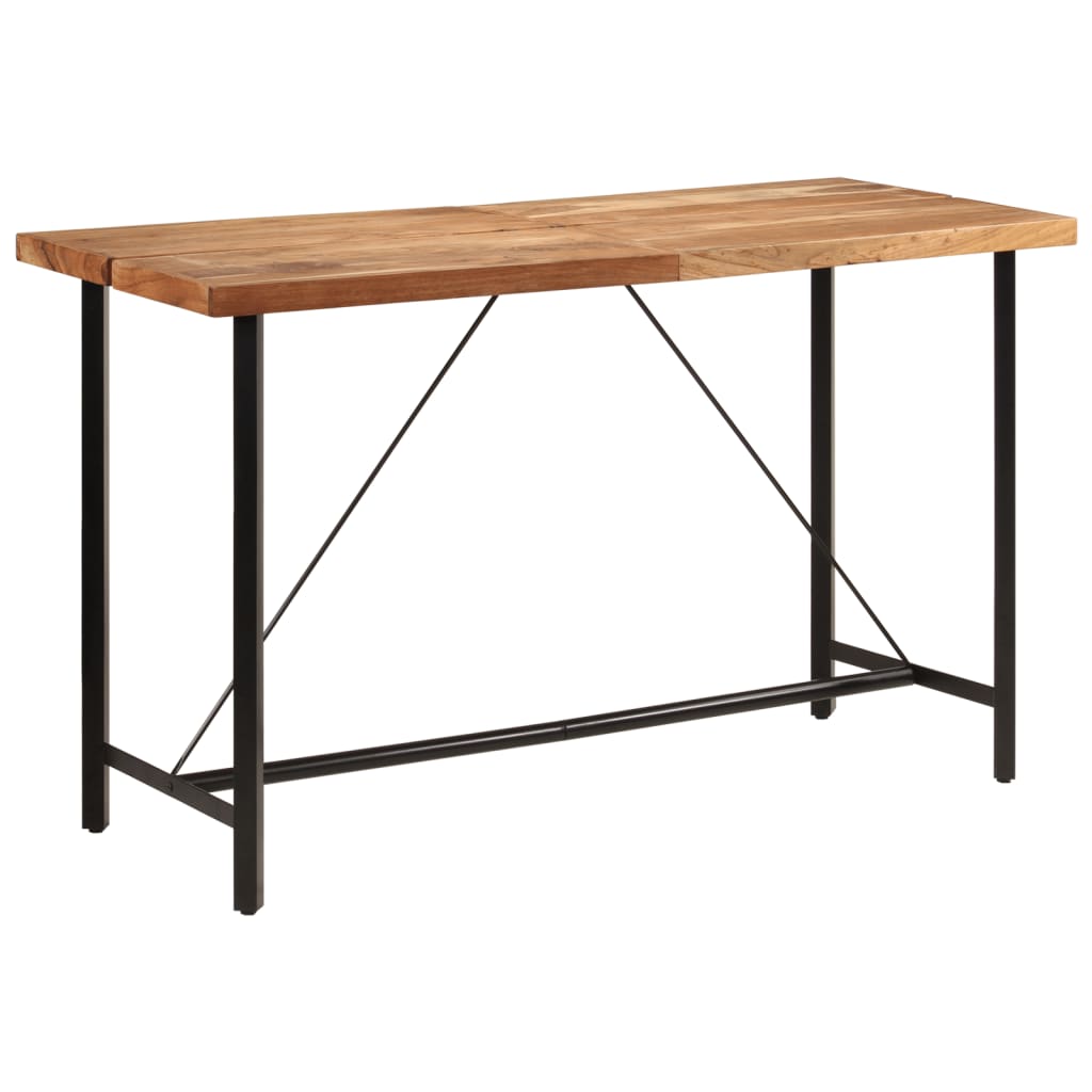 vidaXL Tavolino da Bar 180x70x107 cm Legno Massello di Acacia e Ferro