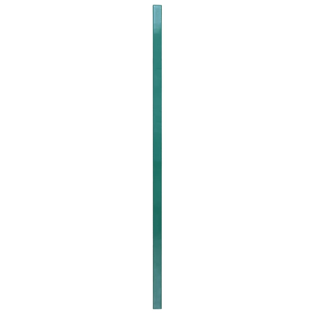 vidaXL Pannello di Recinzione con Pali Ferro Verniciato 6x0,8 m Verde