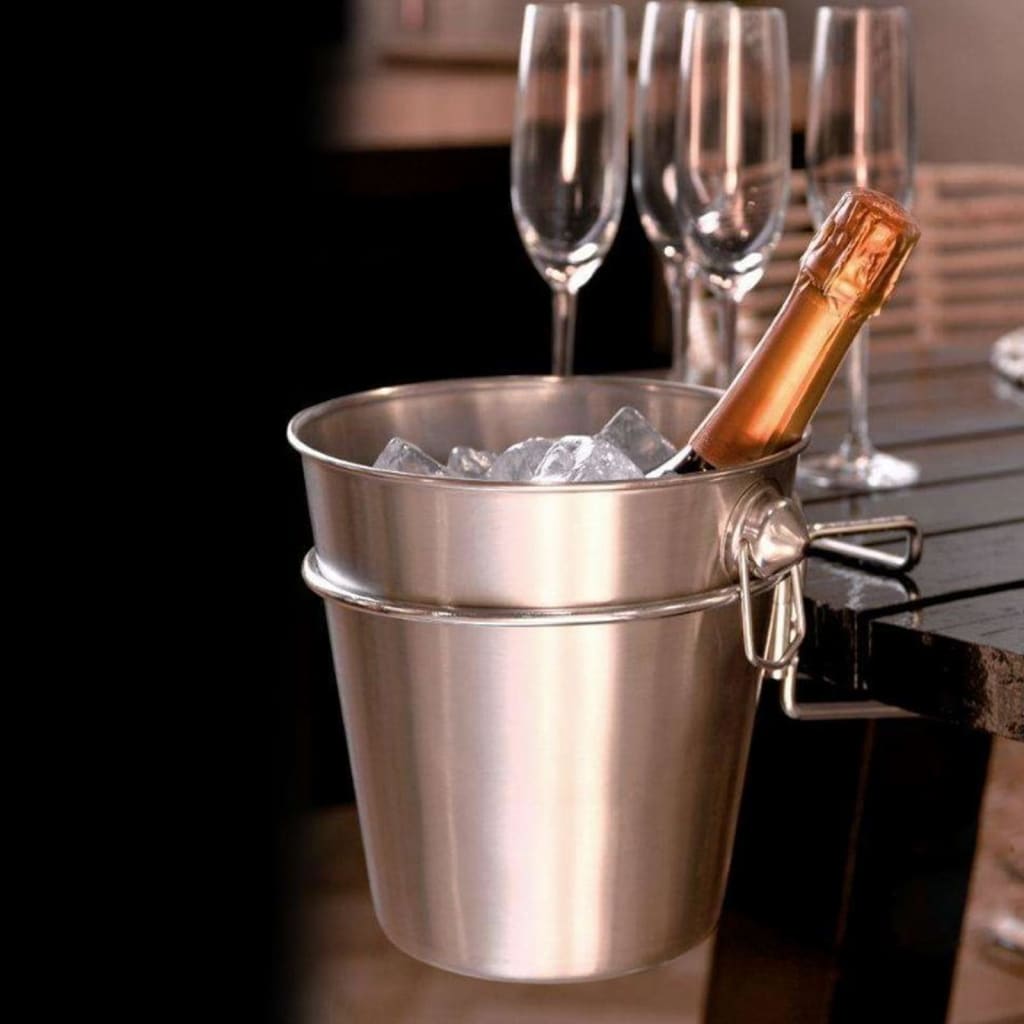 Excellent Houseware Secchiello Ghiaccio per Champagne 3pz Acciaio Inox