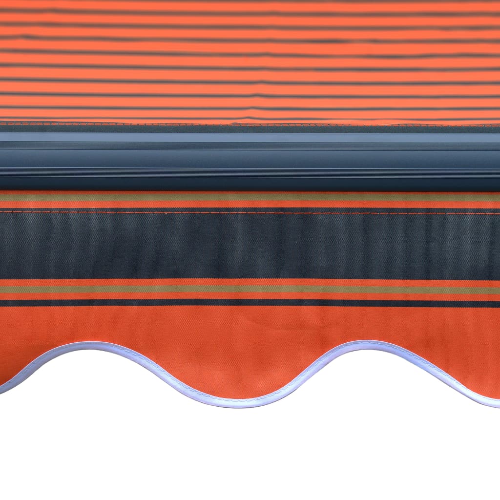 vidaXL Tenda Retrattile Manuale con LED 600x300 cm Arancione e Marrone