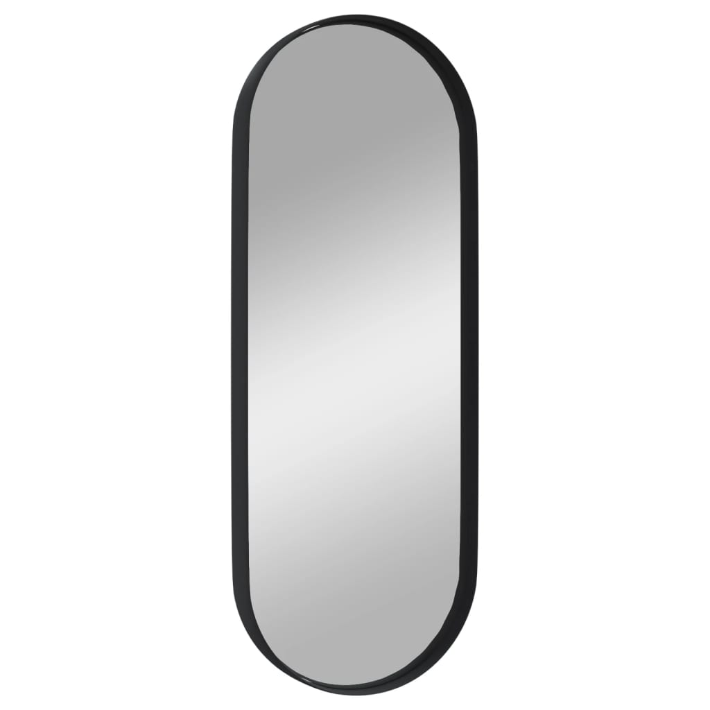 vidaXL Specchio da Parete Nero 15x40 cm Ovale
