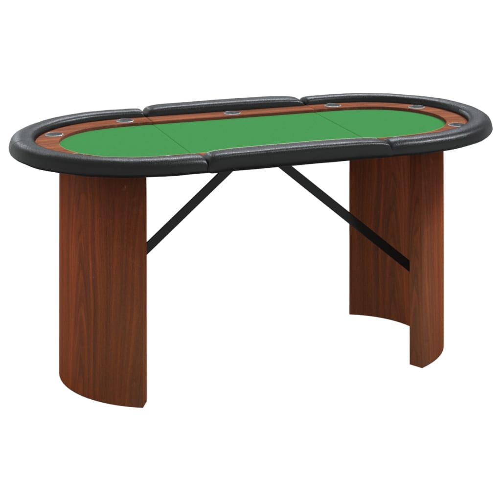 Tavolo da Poker Piegabile in 2 per 8 Giocatori Ottagonale Verde