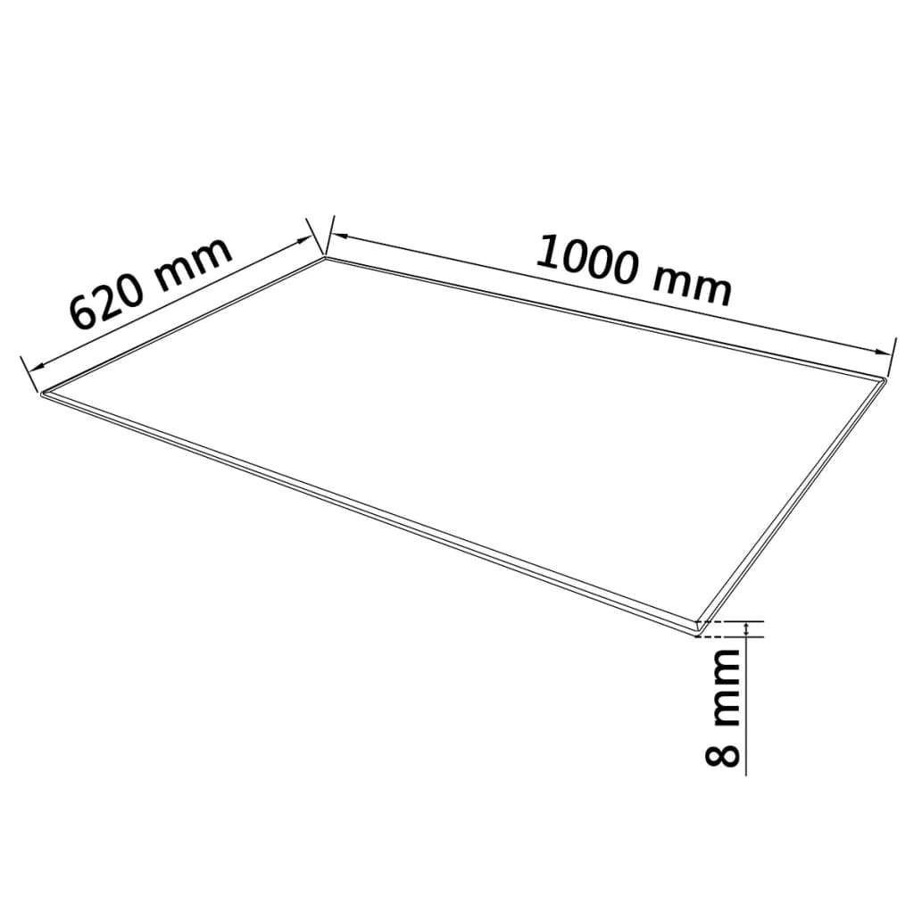 Piano Per Tavolo In Vetro Temperato Effetto Marmo Nero – 50x0,8 Cm – Elegante E Ecologico