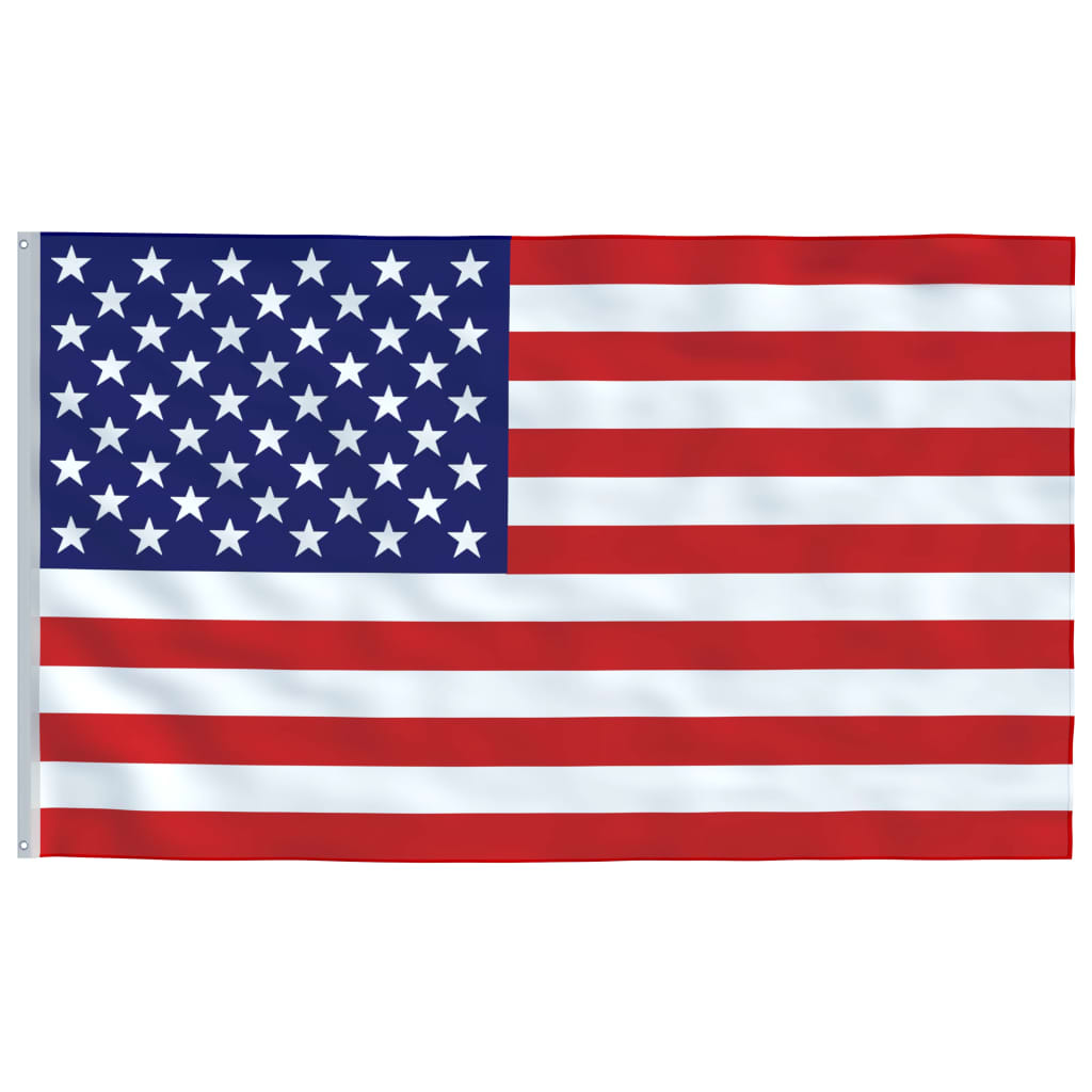 vidaXL Bandiera degli Stati Uniti con Pennone in Alluminio 6,2 m