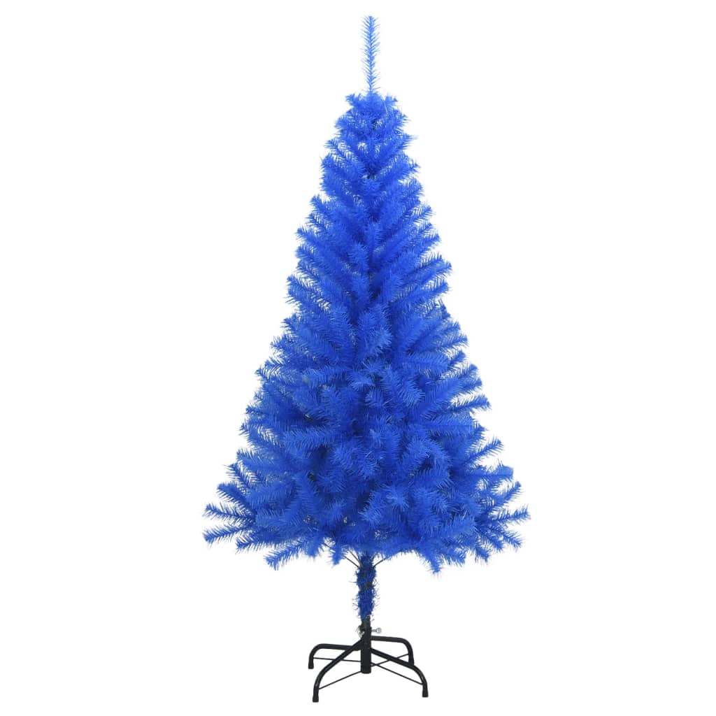 vidaXL Albero di Natale Artificiale Sottile con Base Blu 150 cm PVC