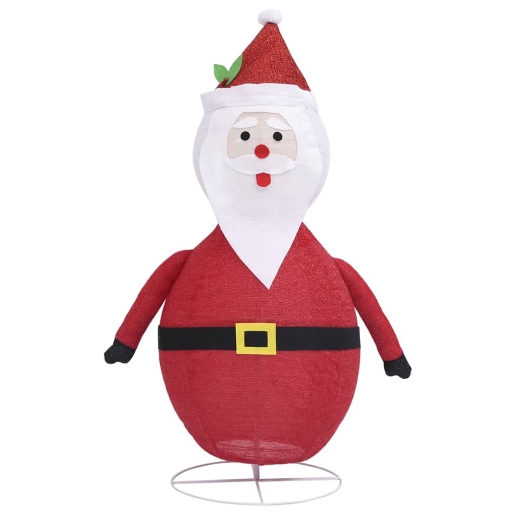 vidaXL Figura Decorativa Babbo Natale con LED Tessuto Lusso 90 cm