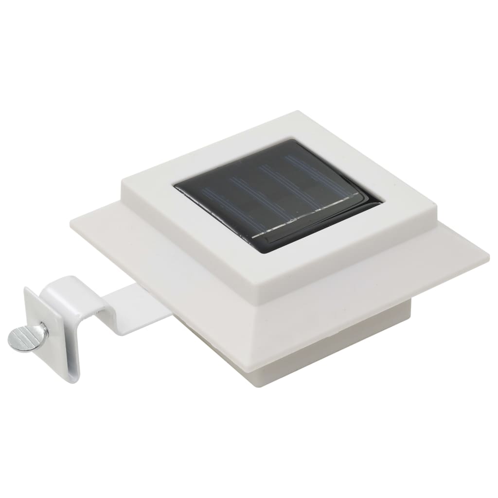 vidaXL Lampade Solari da Esterni 6 pz a LED Quadrate 12 cm Bianco