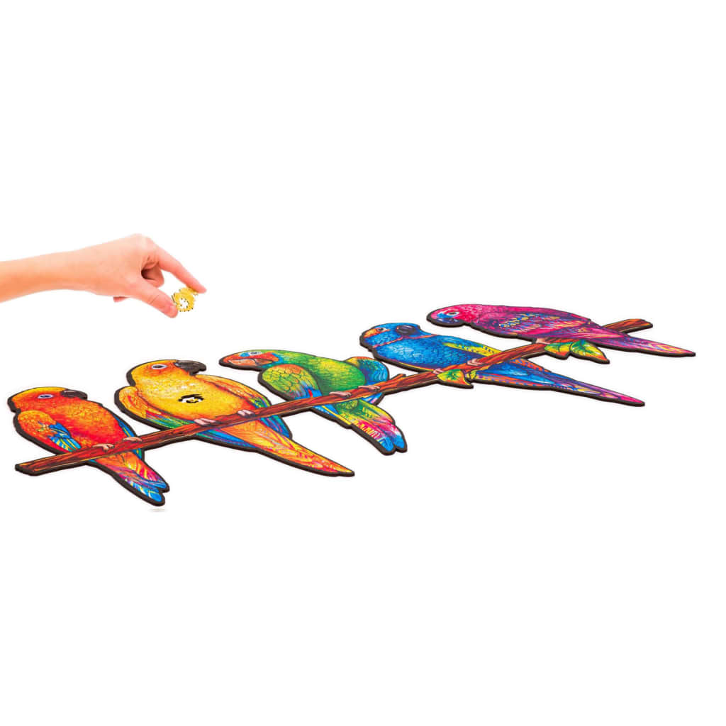 UNIDRAGON Puzzle in Legno 620 pz Playful Parrots Royal Size 72x40 cm