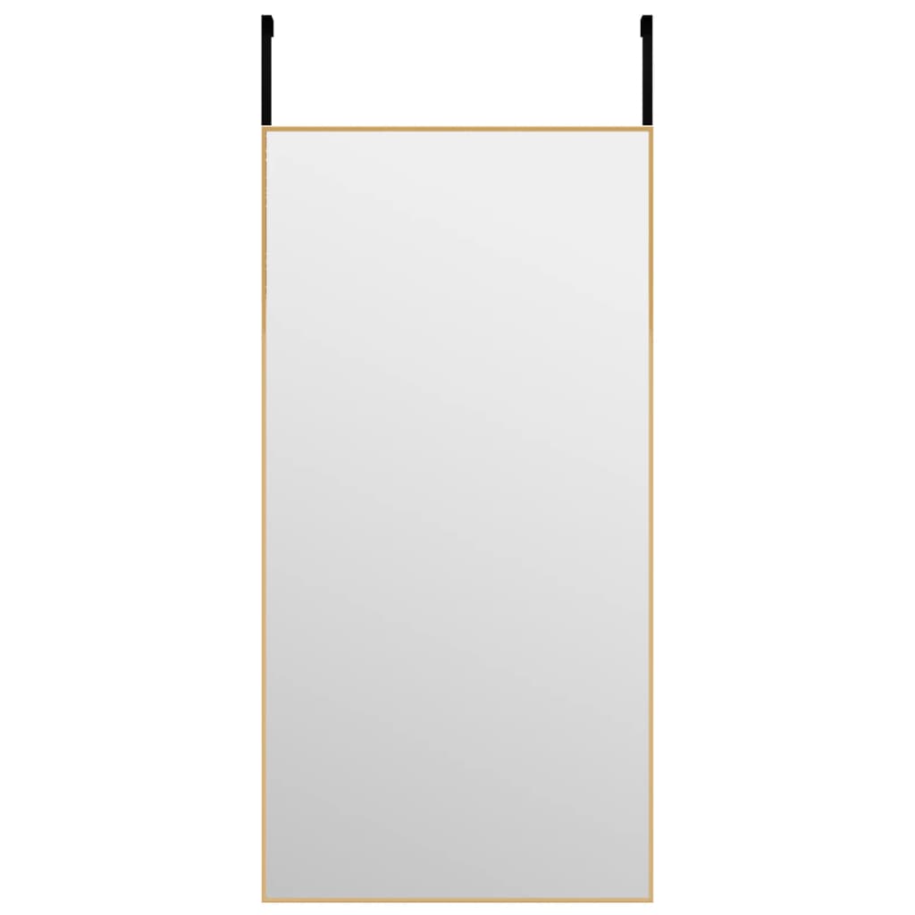 vidaXL Specchio da Porta Oro 40x80 cm in Vetro e Alluminio
