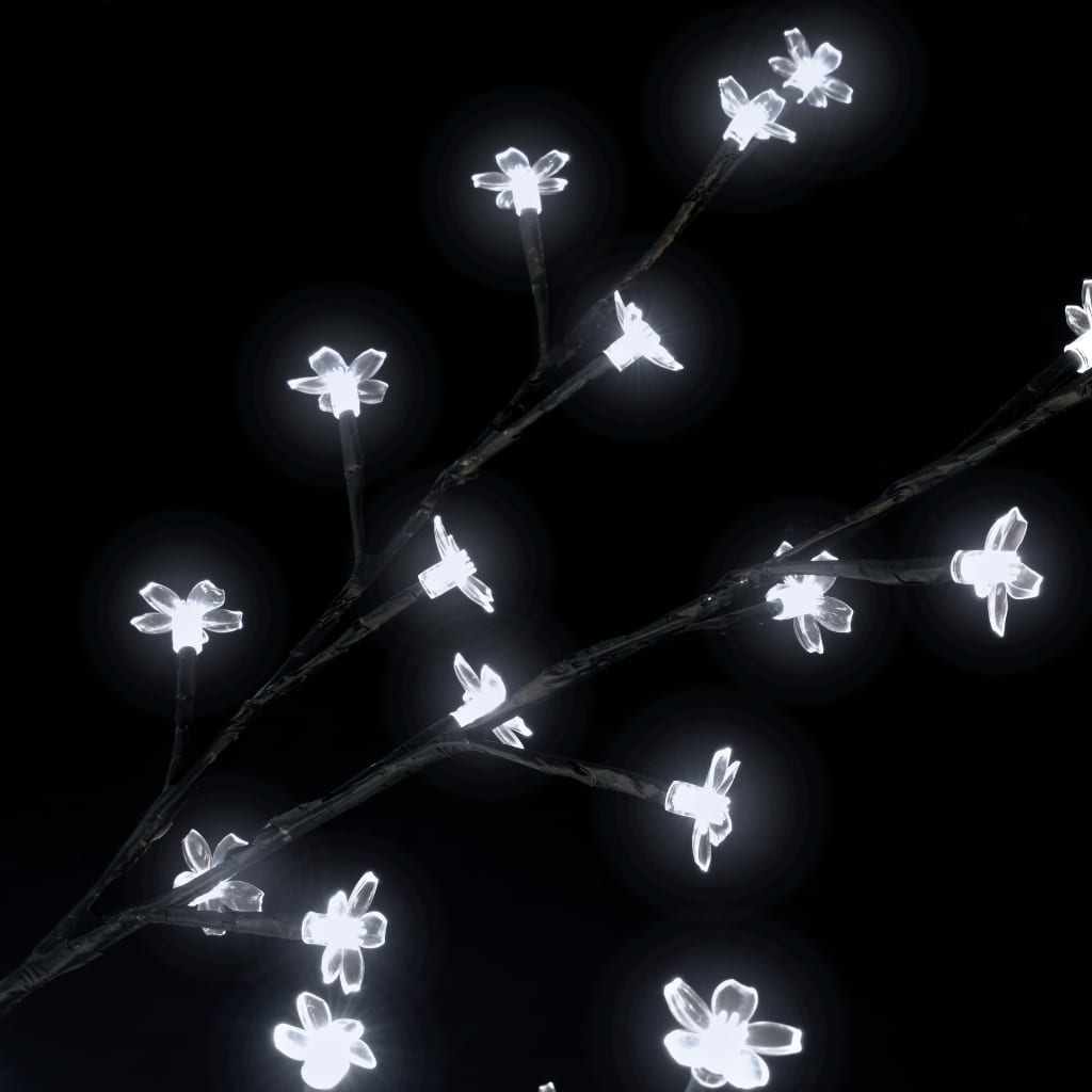 vidaXL Albero di Natale 200 LED Bianco Freddo Ciliegio in Fiore 180 cm
