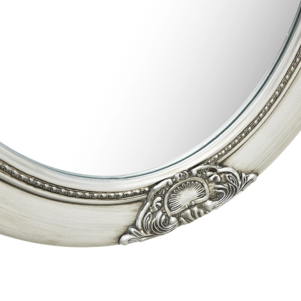 vidaXL Specchio da Parete Stile Barocco 50x70 cm Argento