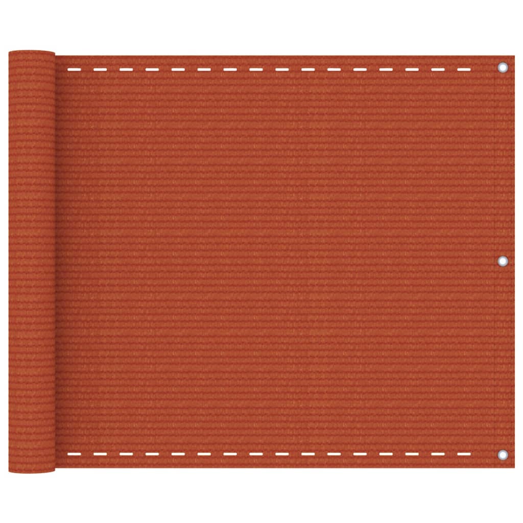 vidaXL Paravento da Balcone Arancione 75x500 cm in HDPE
