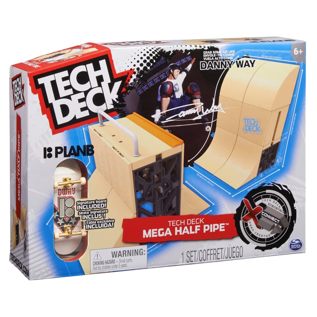 Tech Deck Set Mega Rampa Half Pipe per Skate Danny Way