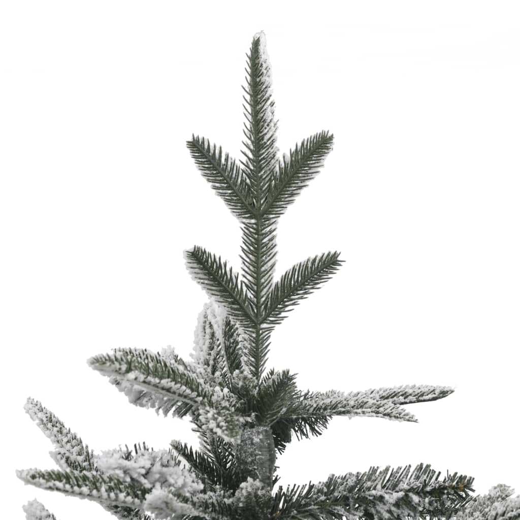 vidaXL Albero di Natale Péreilluminato Neve Fioccata Verde 210 cm PVC