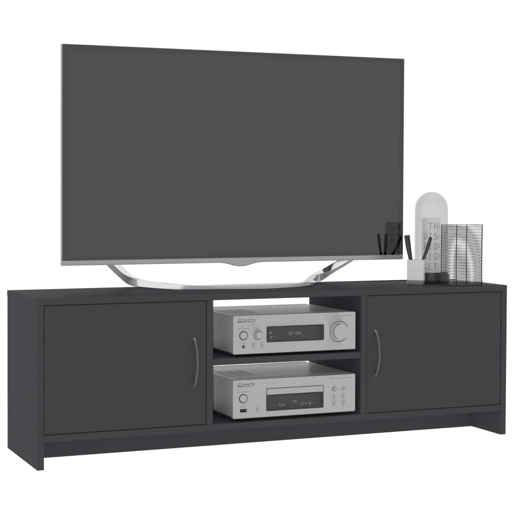 vidaXL Mobile Porta TV Grigio 120x30x37,5 cm in Legno Multistrato