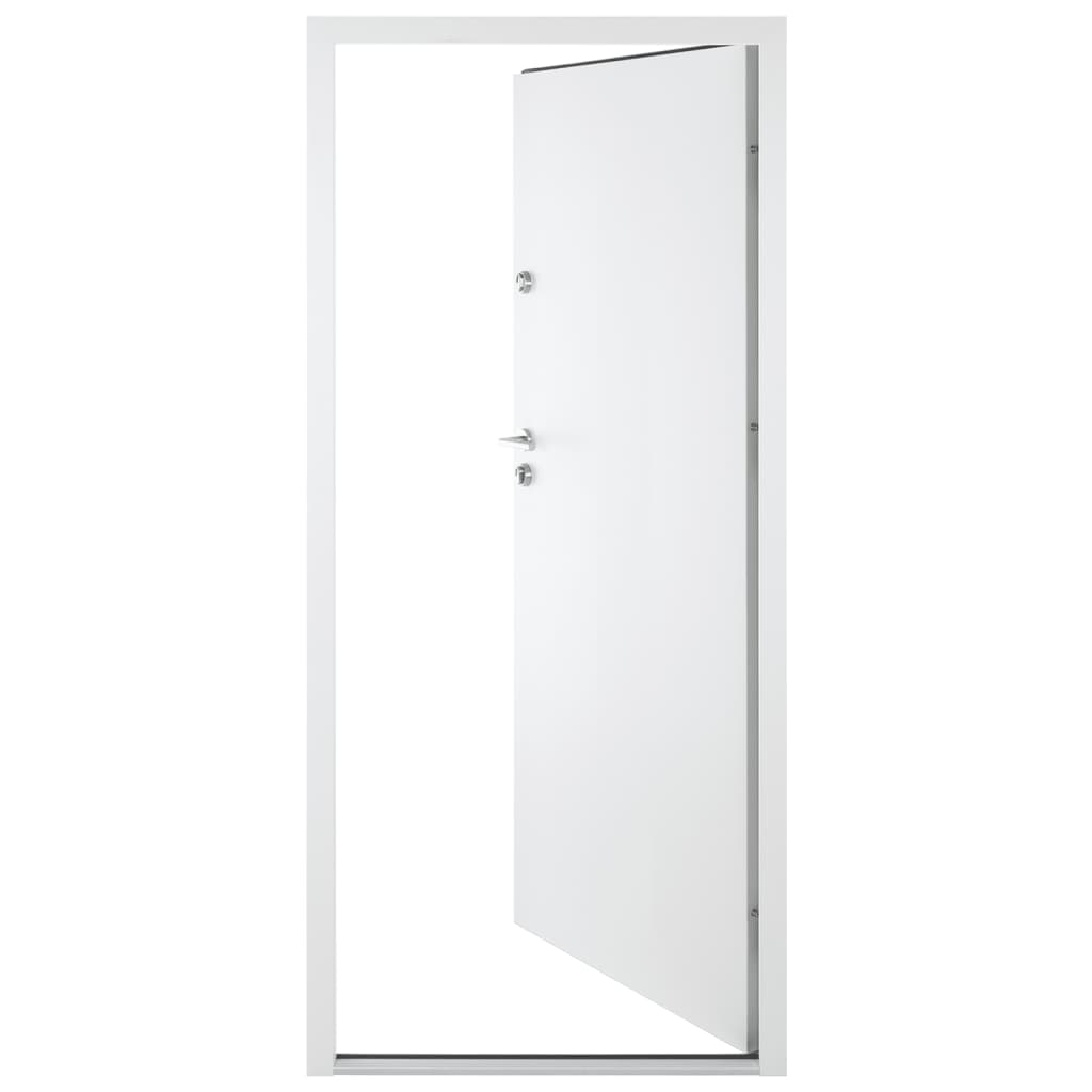 vidaXL Porta Ingresso Bianca 90x200 cm in Alluminio