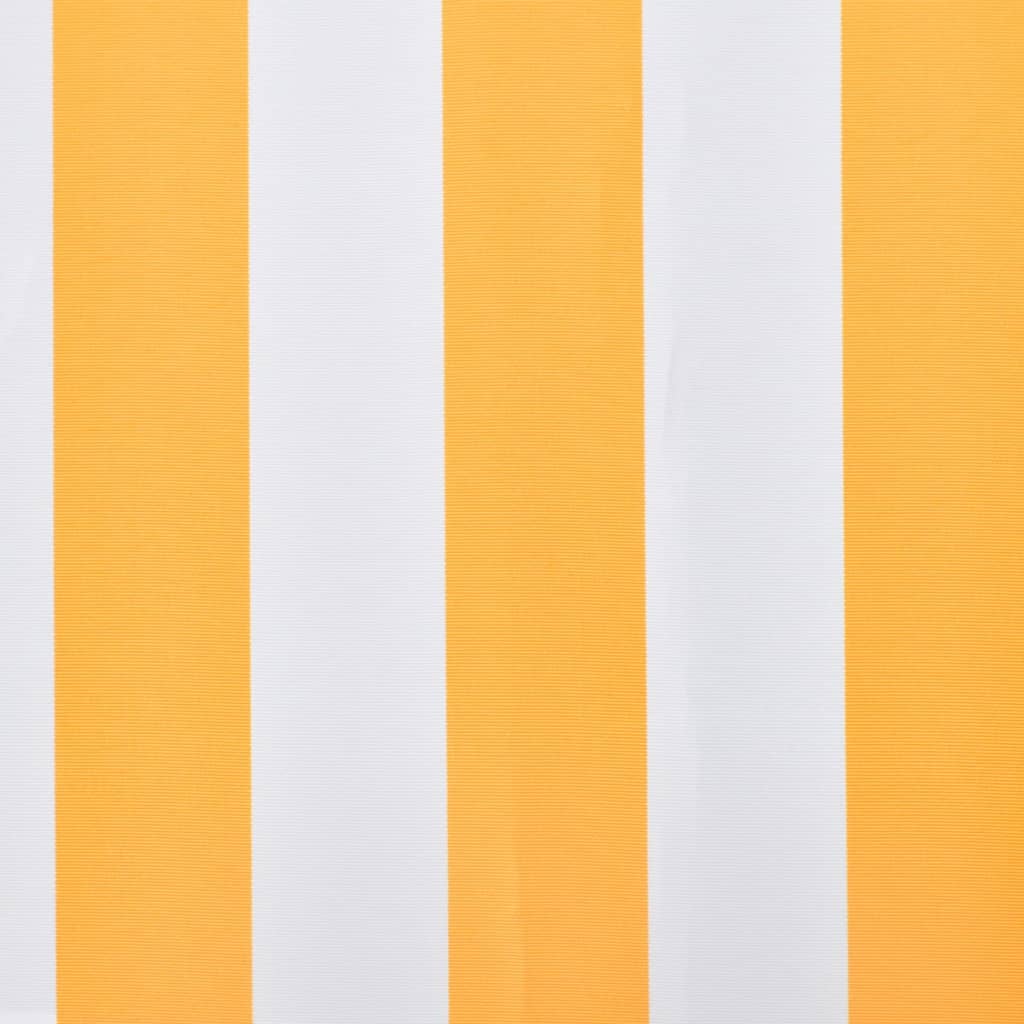 vidaXL Tendone Parasole in Tela Arancione e Bianco 450x300 cm