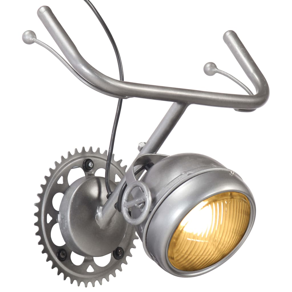 vidaXL Lampada da Parete Design Bicicletta in Ferro