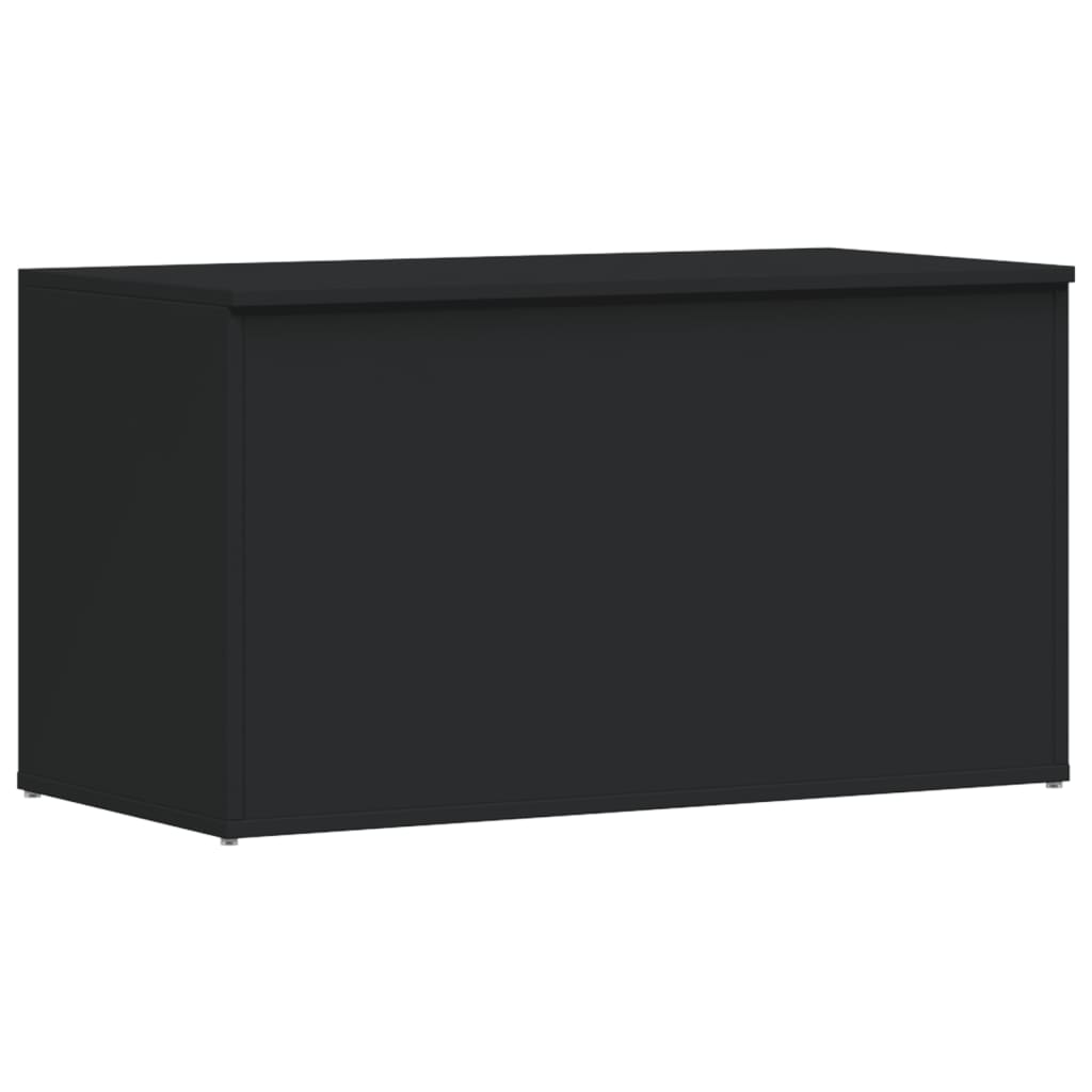 Baúl De Almacenamiento Blanco De Madera Ingenierizada - Medidas 84x42x46 Cm, Con Tapa Plana Para Usar Como Mesa | VidaXL