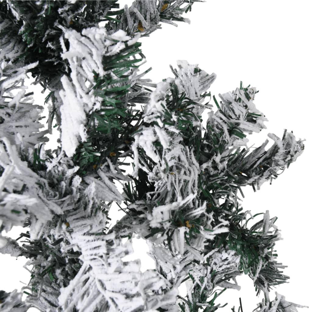 vidaXL Albero Natale Artificiale Sottile a Metà Neve Fioccata 240 cm
