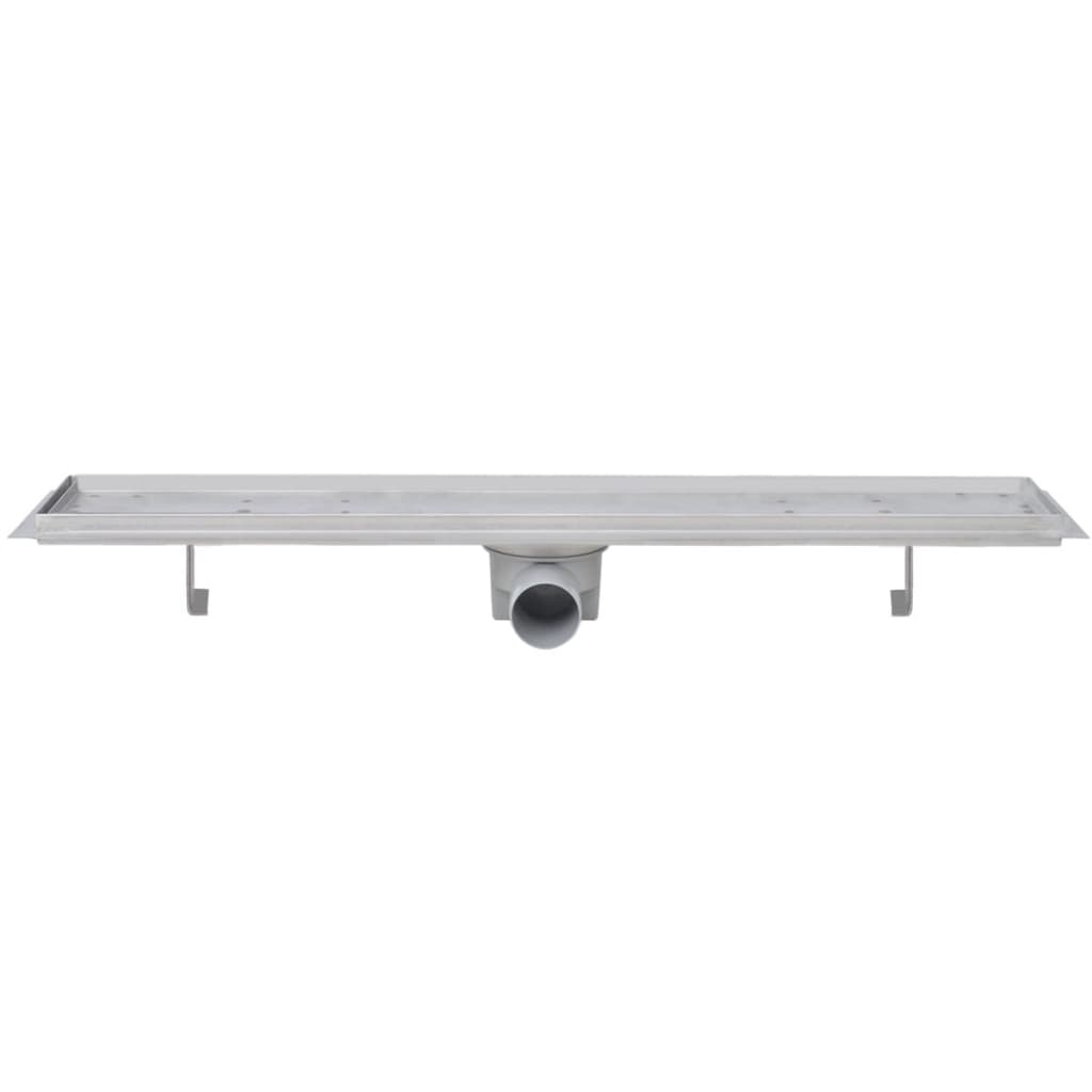 HTOH Scarico Lineare Per Doccia In Acciaio Inox 304, 122 Cm, Nichel Spazzolato, Con Griglia Rimovibile E Filtro Anticapelli