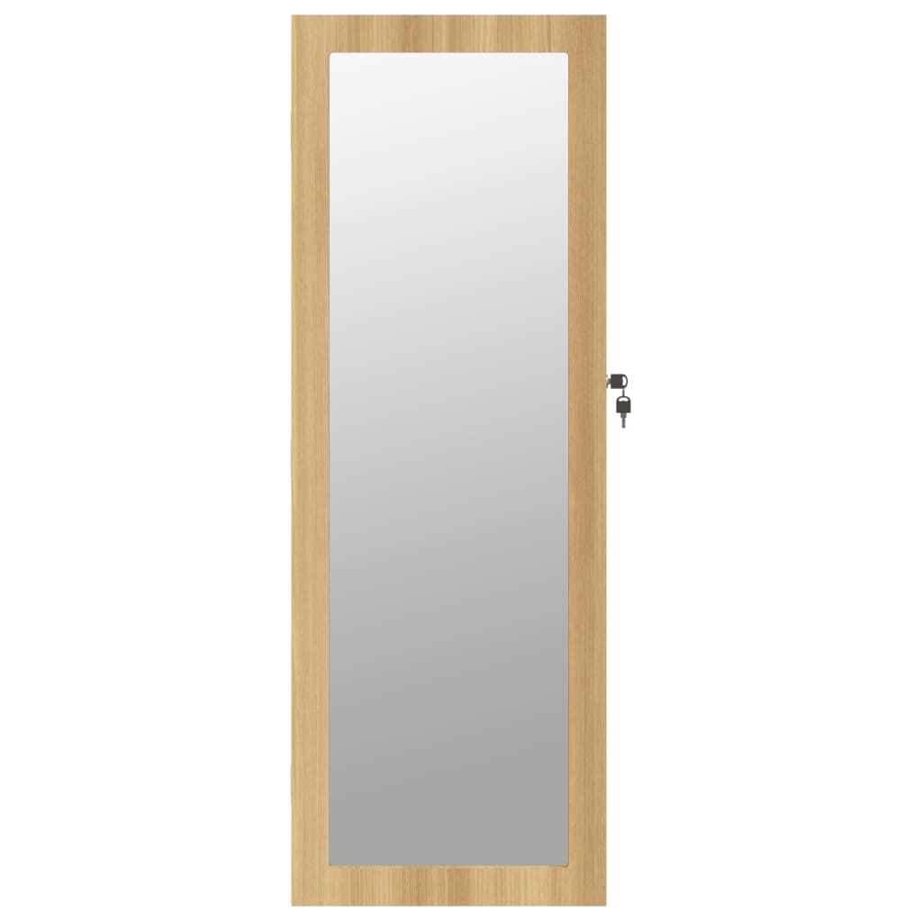 vidaXL Armadio Portagioie con Specchio a Muro 37,5x10x106 cm