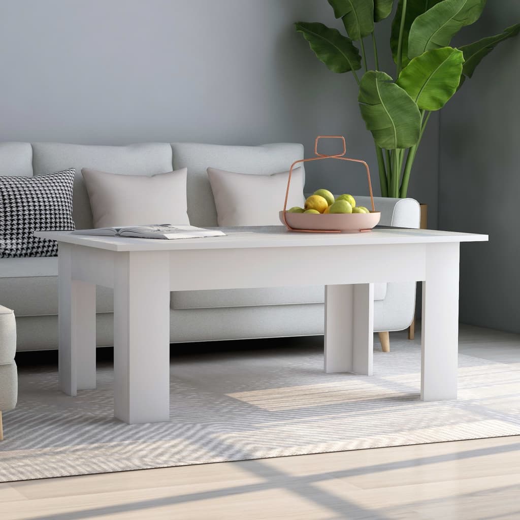 vidaXL Tavolino da Salotto Bianco 100x60x42 cm in Legno Multistrato