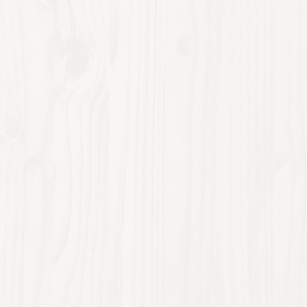 vidaXL Poggiapiedi da Giardino Bianco 62x31,5x52cm Legno Massello Pino