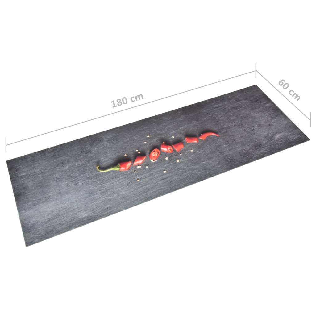 vidaXL Tappetino da Cucina Lavabile Peperoni 60x180 cm