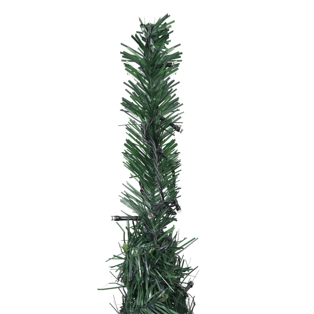 vidaXL Albero di Natale Artificiale Apribile Preilluminato Verde 210cm