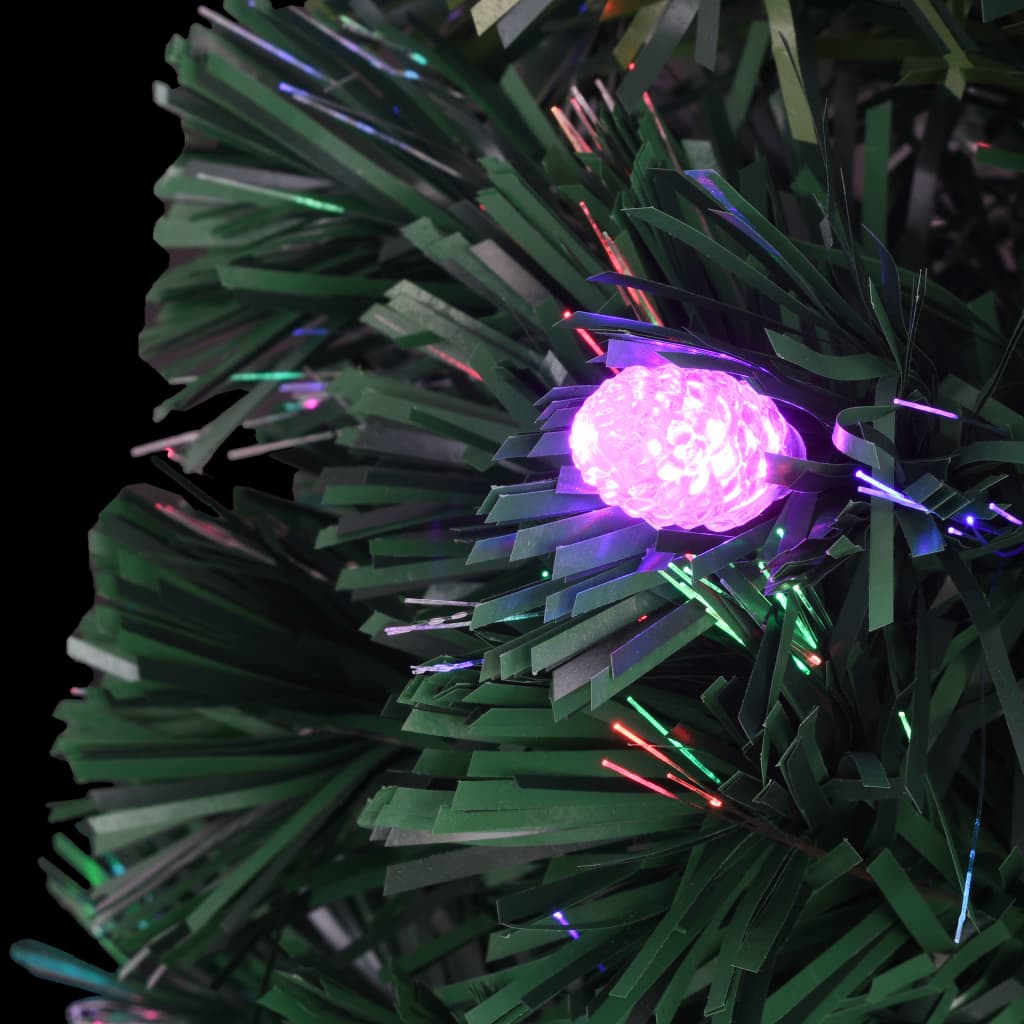 vidaXL Albero di Natale Preilluminato con Supporto 210 cm Fibra Ottica