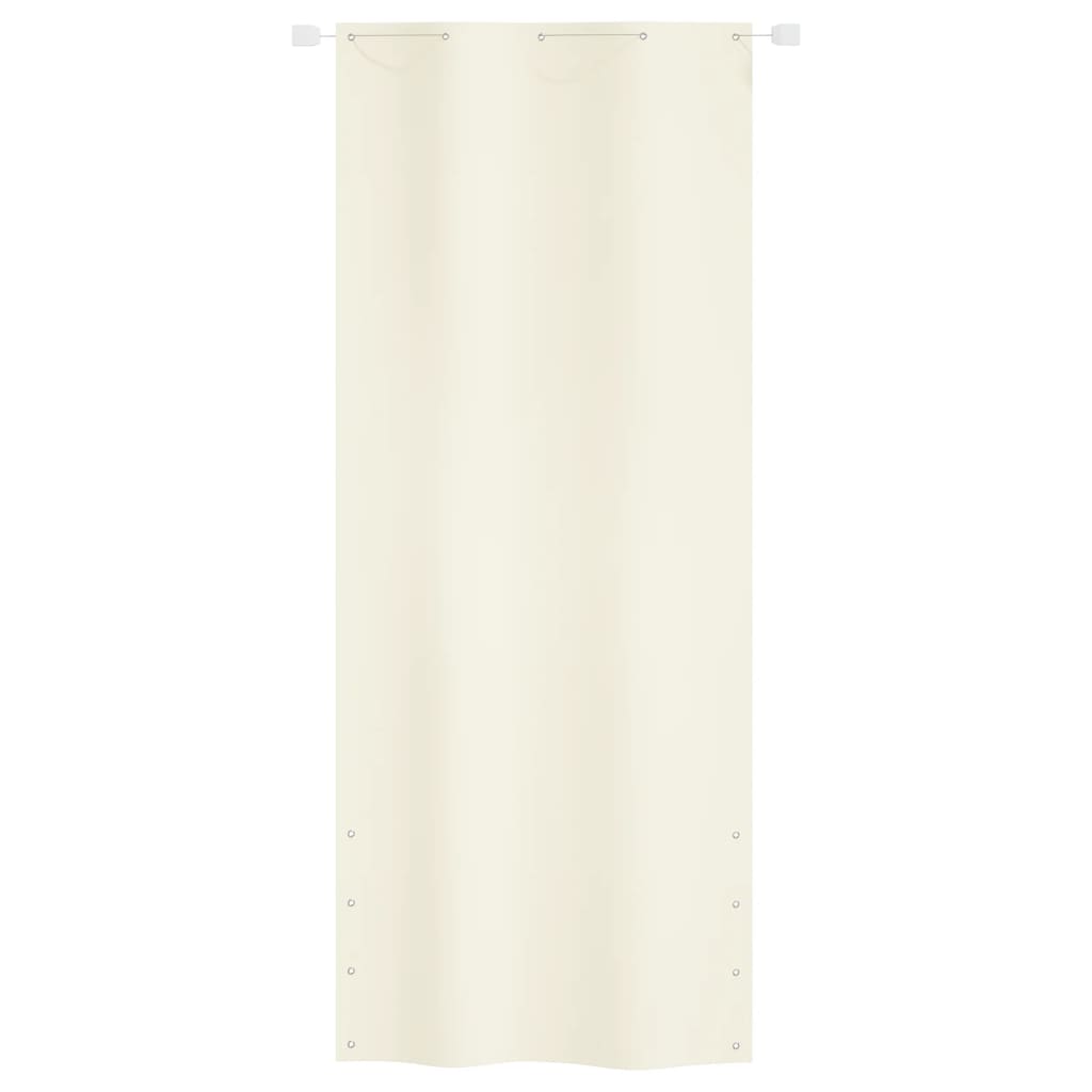 vidaXL Paravento per Balcone Crema 100x240 cm in Tessuto Oxford