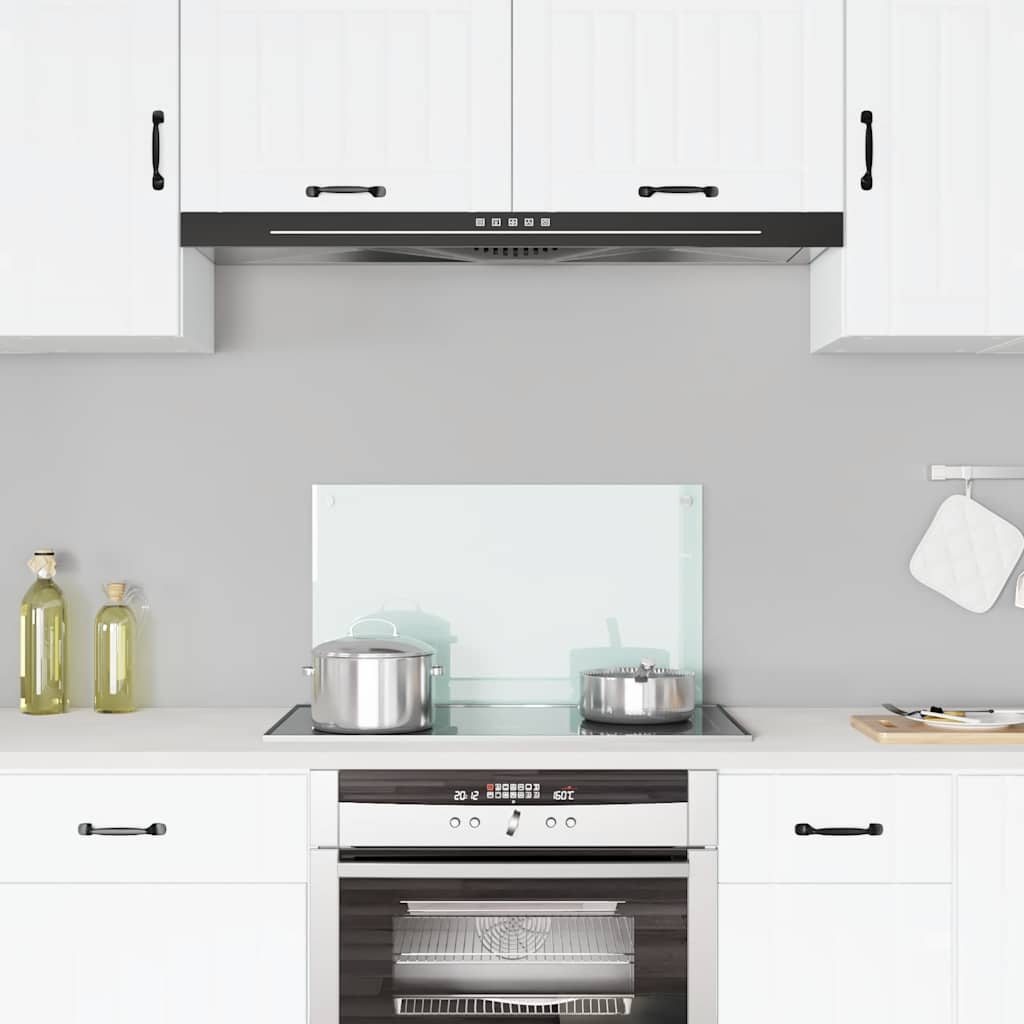 Decorwelt | Paraschizzi da cucina nero in vetro, 65 x 60 cm, protezione