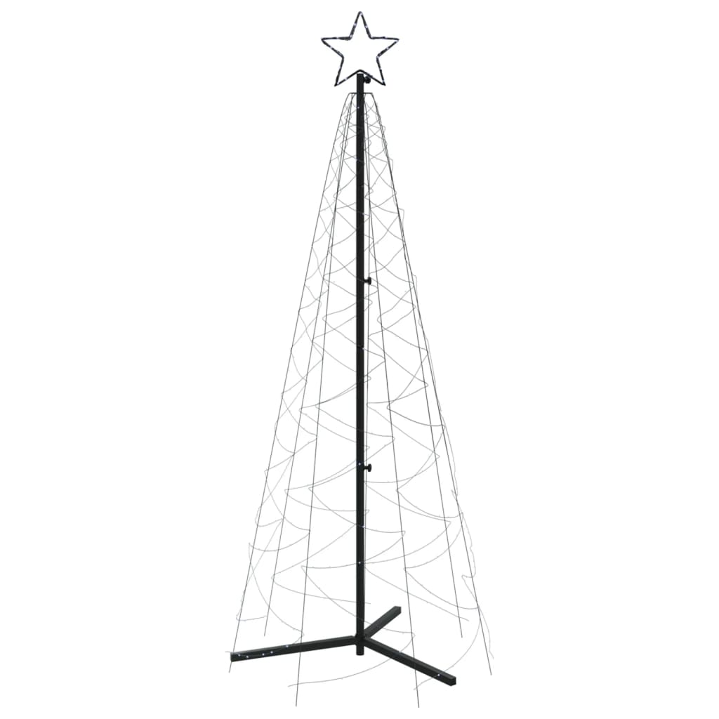 vidaXL Albero di Natale a Cono Bianco Freddo 200 LED 70x180 cm
