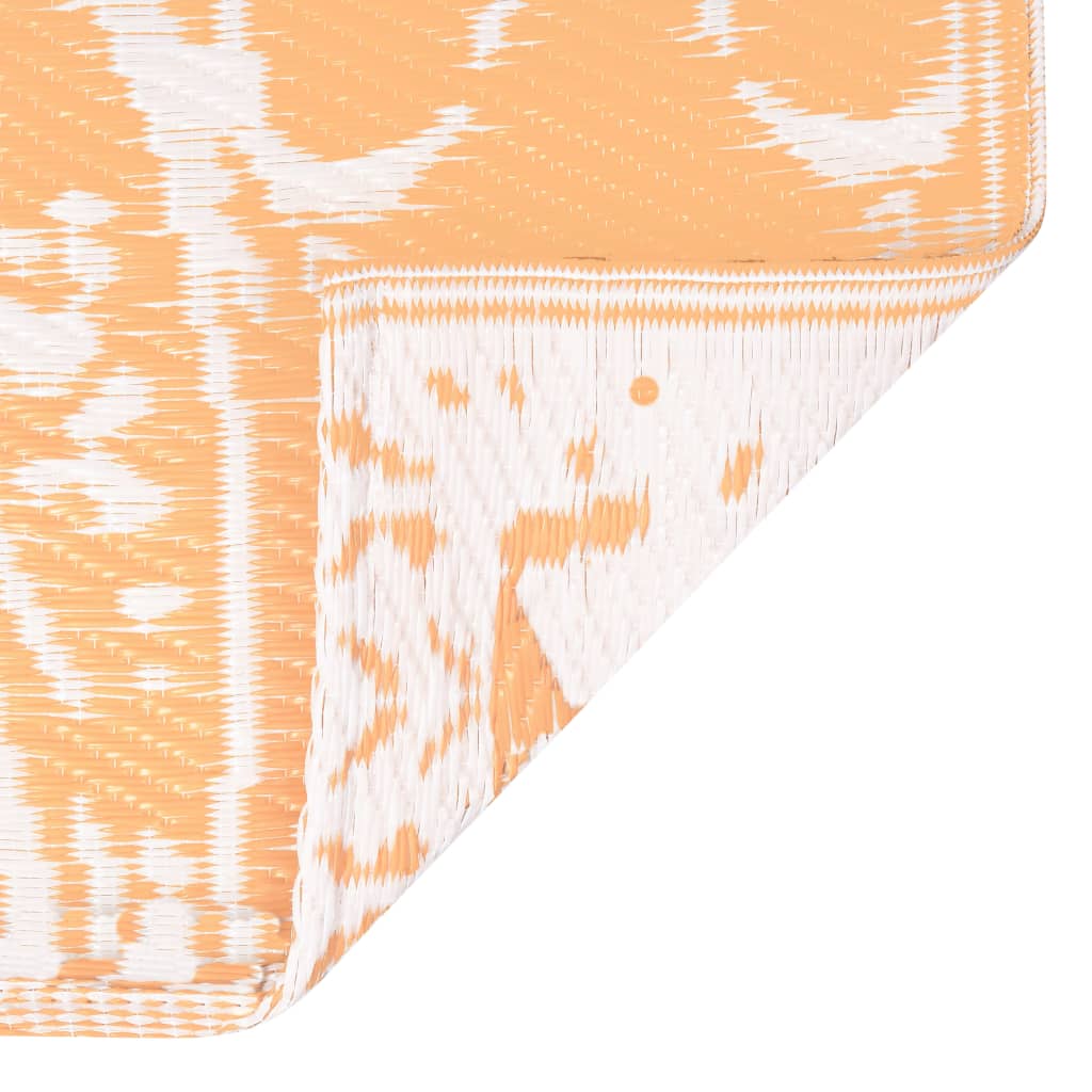 vidaXL Tappeto da Esterni Arancione e Bianco 80x150 cm in PP