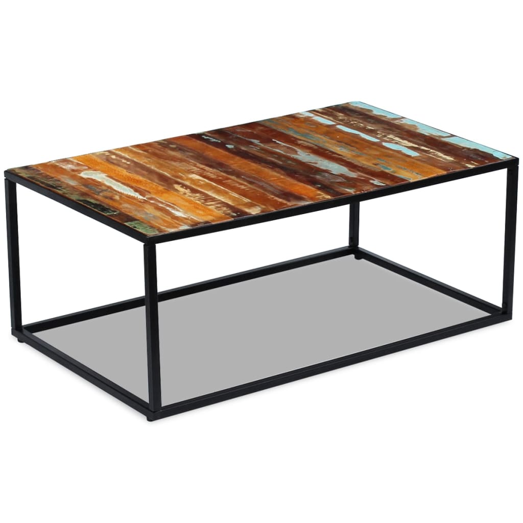 vidaXL Tavolino da Salotto in Legno Massello di Recupero 100x60x40 cm