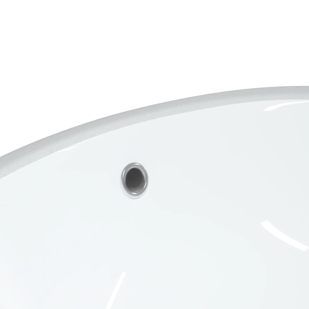 vidaXL Lavandino da Bagno Bianco 33x29x16,5 cm Ovale in Ceramica