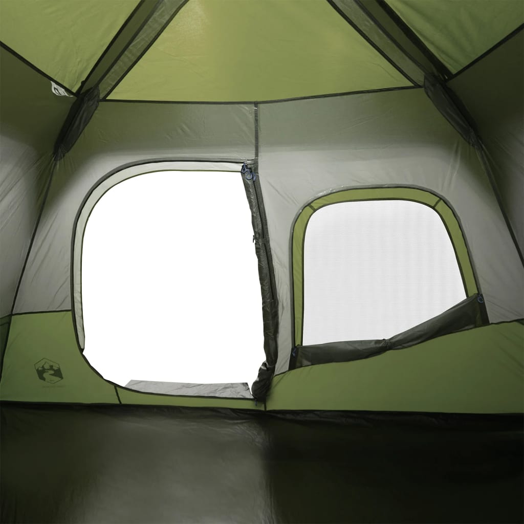 vidaXL Tenda Campeggio 6 Persone Verde Rilascio Rapido Impermeabile