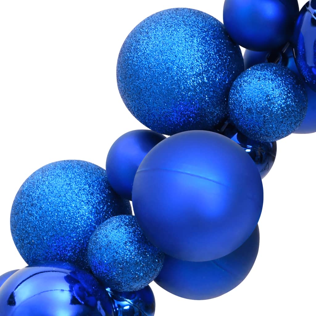 vidaXL Ghirlanda di Palline di Natale Blu 175 cm in Polistirene