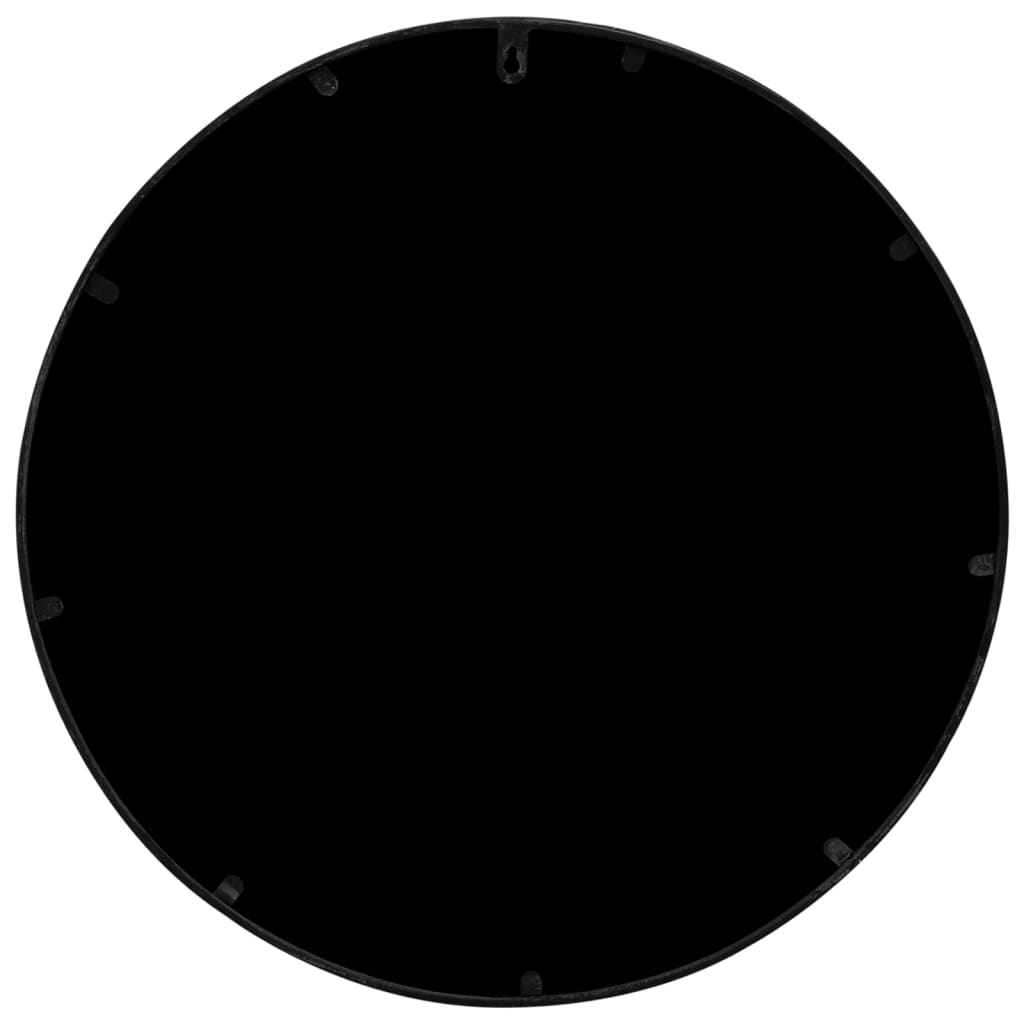 vidaXL Specchio da Giardino Nero 60x2,5 cm in Ferro Rotondo da Esterno