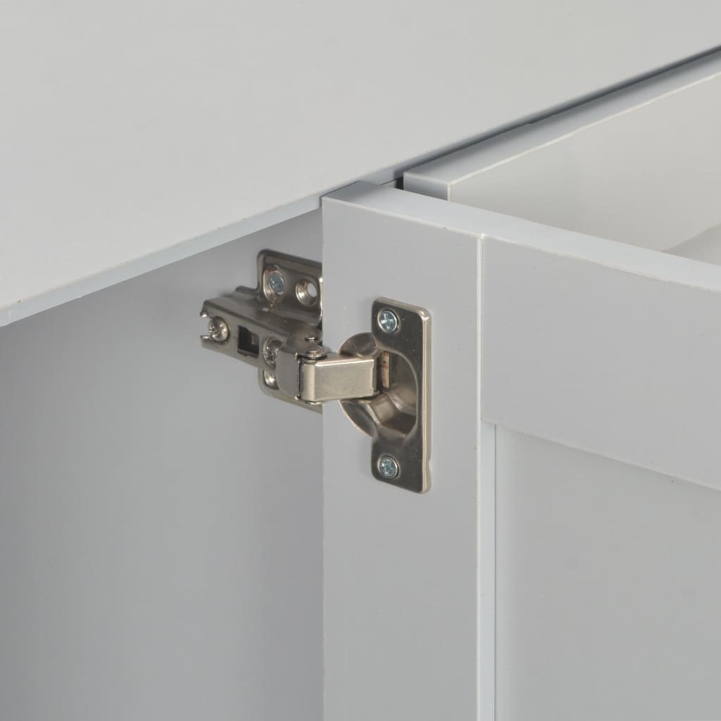 Credenza VidaXL In Truciolato - Grigio Calcestruzzo 60x30x75 Cm, 2 Ante