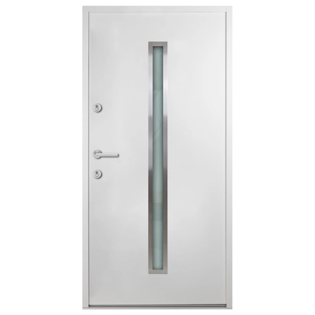 vidaXL Porta Ingresso in Alluminio Bianca 90x200 cm