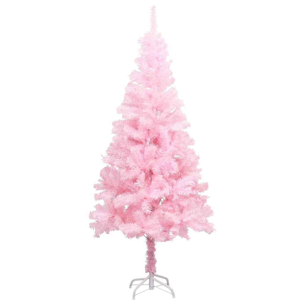 vidaXL Albero di Natale Preilluminato con Palline Rosa 180 cm PVC