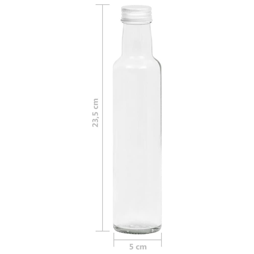 vidaXL Bottigliette in Vetro 260 ml con Tappo a Vite 10 pz