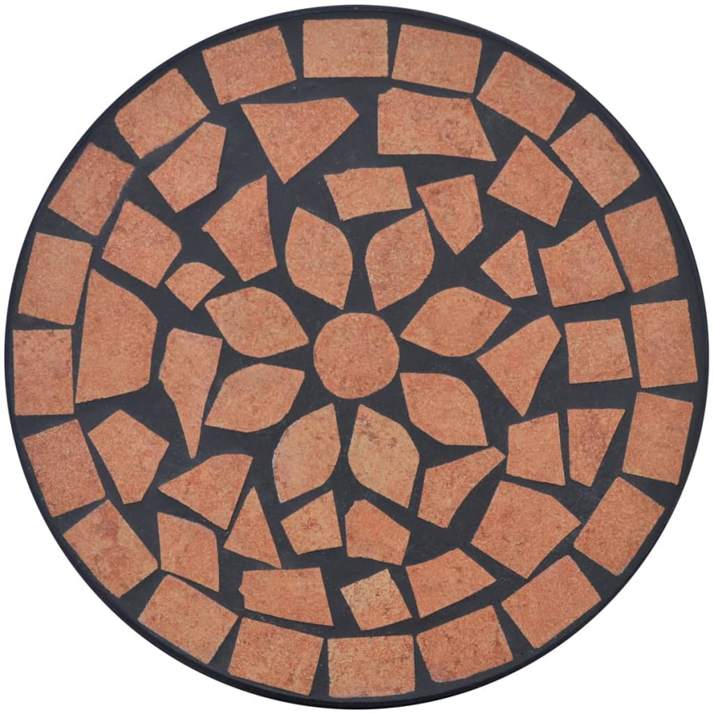 vidaXL Tavolino per Piante con Mosaico Terracotta
