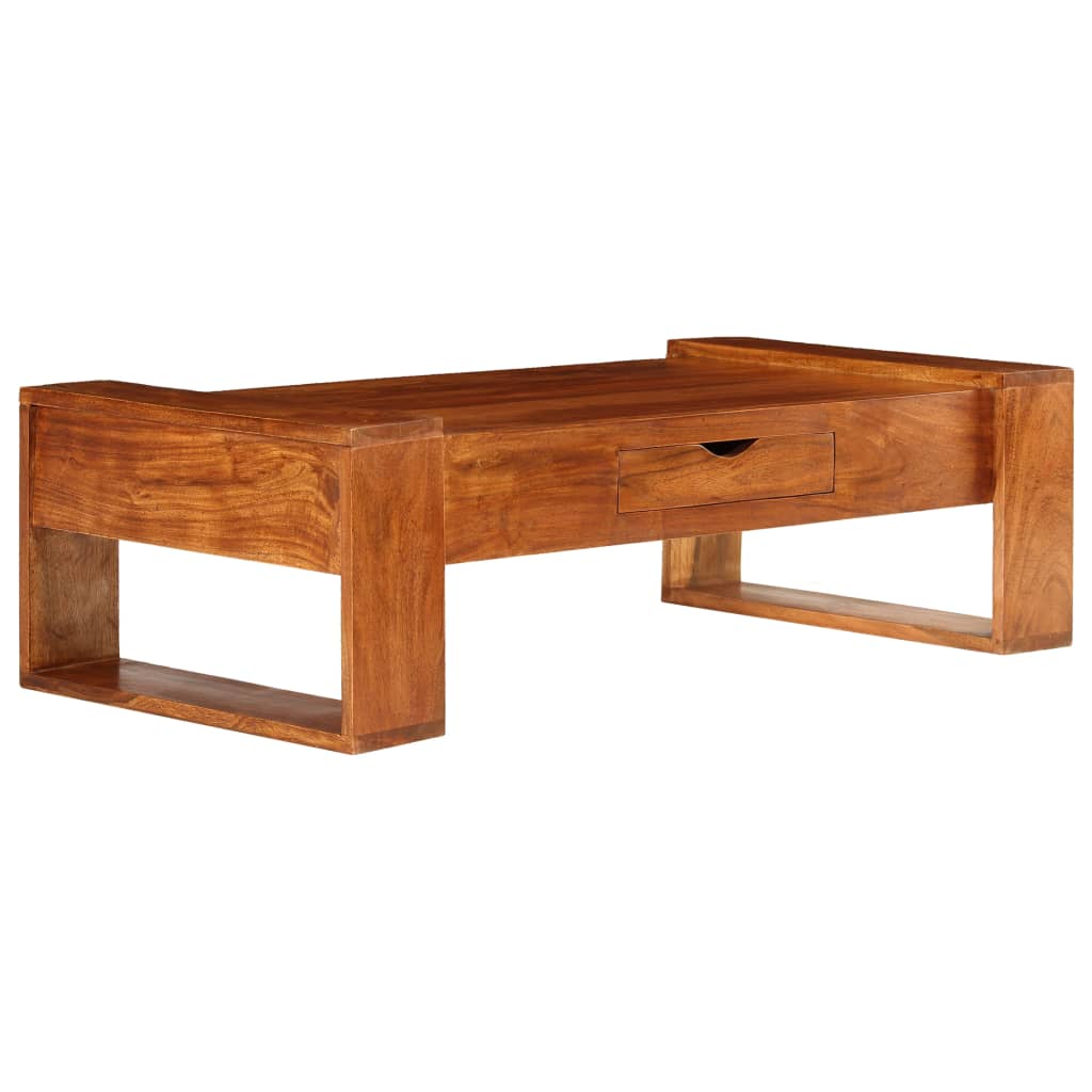 vidaXL Tavolino da Salotto in Massello di Acacia 100x50x30 cm Marrone